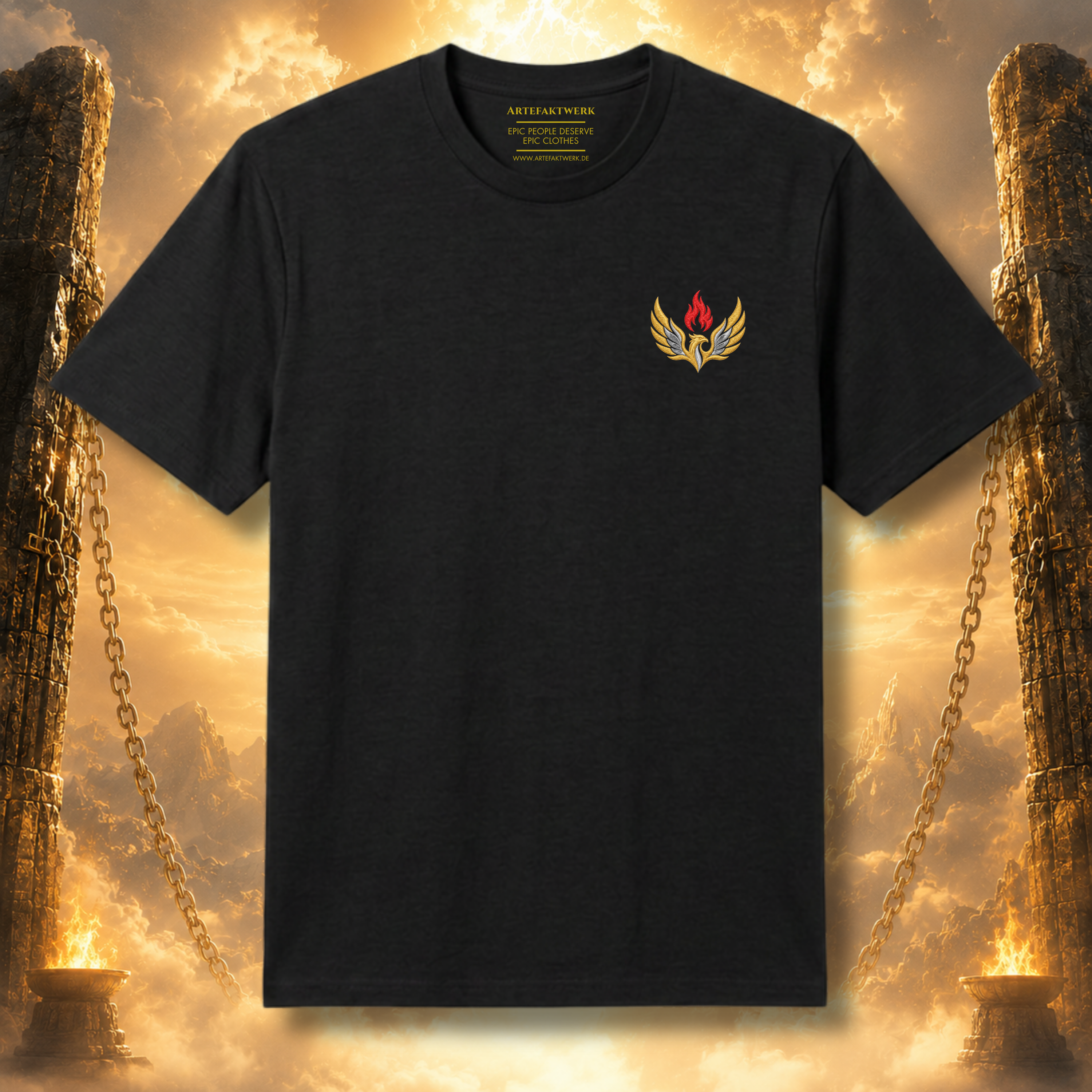 Prometheus Superior Quality Shirt mit Adler Motiv Schwarz