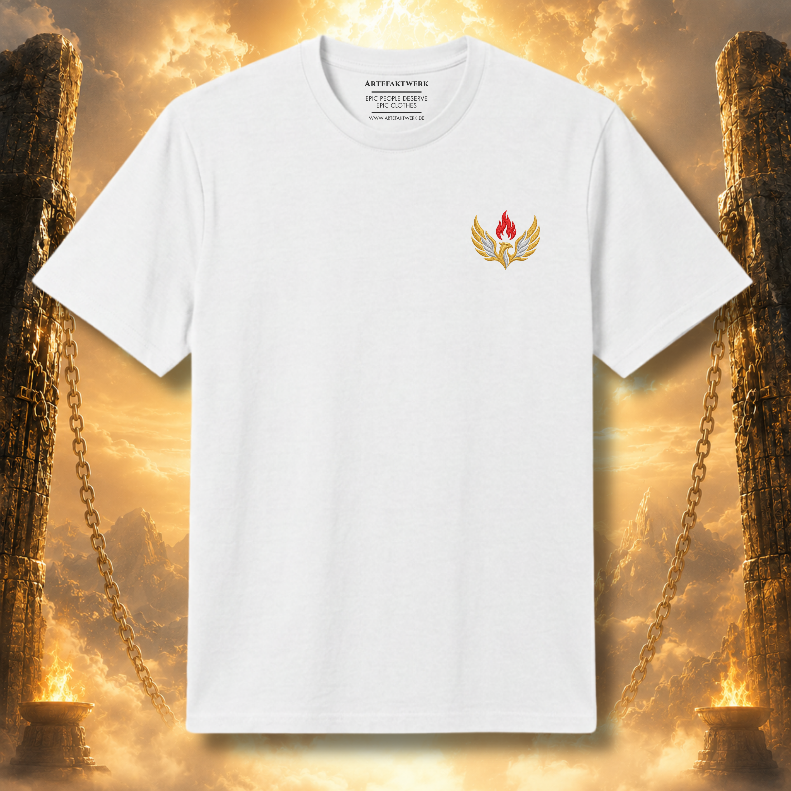 Prometheus Superior Quality Shirt mit Adler Motiv Weiß